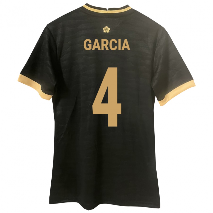 Børn Panama Giancarlos García #4 Sort Udebane Spillertrøjer 24-26 Trøje T-Shirt