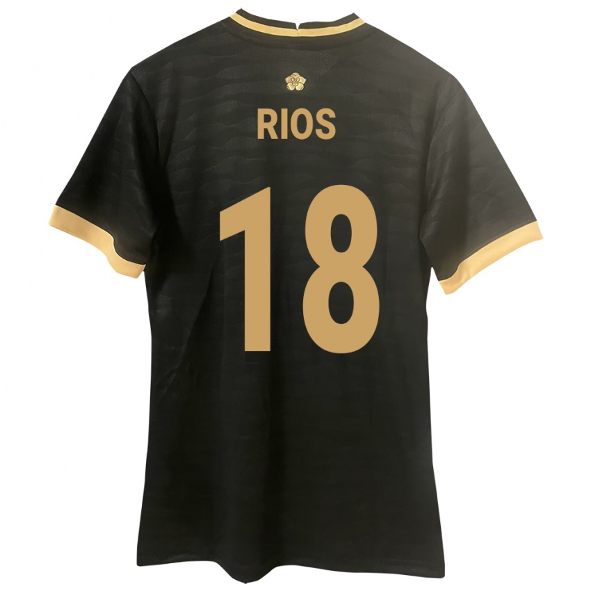 Børn Panama Héctor Ríos #18 Sort Udebane Spillertrøjer 24-26 Trøje T-Shirt