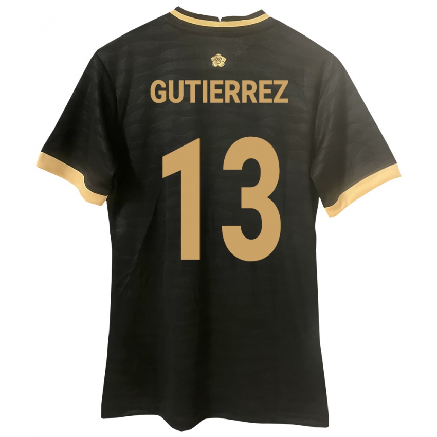 Børn Panama Mickeylis Gutiérrez #13 Sort Udebane Spillertrøjer 24-26 Trøje T-Shirt