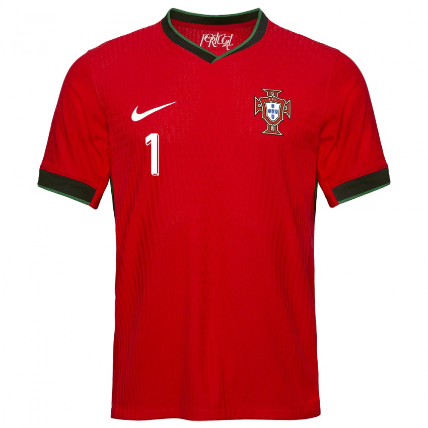 Mænd Portugal Rui Patricio #1 Rød Hjemmebane Spillertrøjer 24-26 Trøje T-Shirt