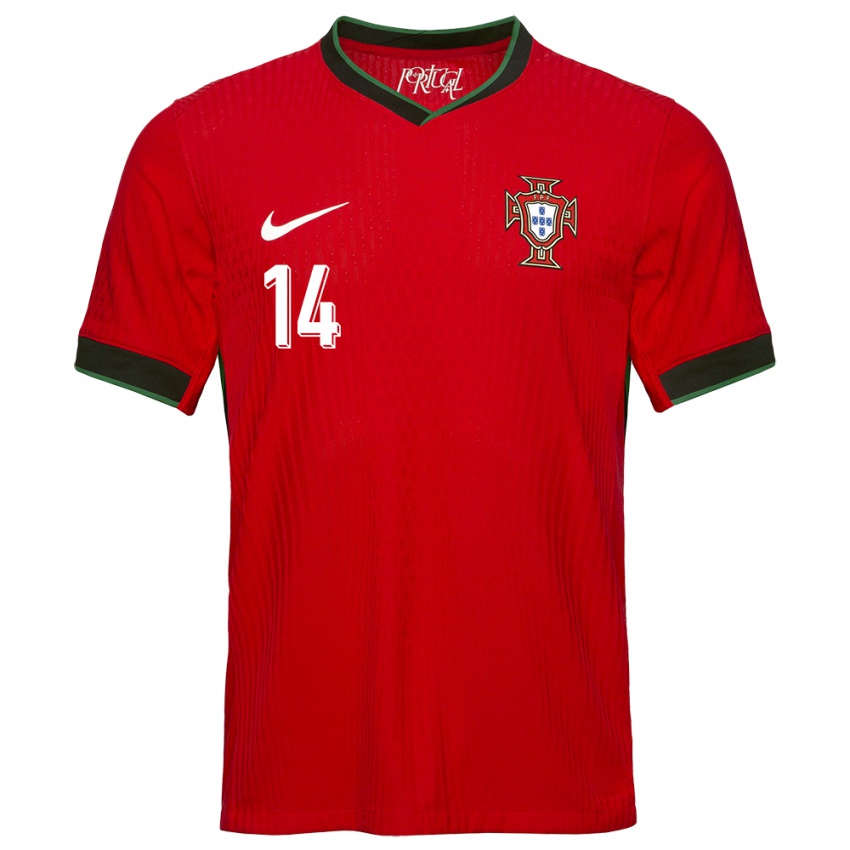 Mænd Portugal Goncalo Inacio #14 Rød Hjemmebane Spillertrøjer 24-26 Trøje T-Shirt