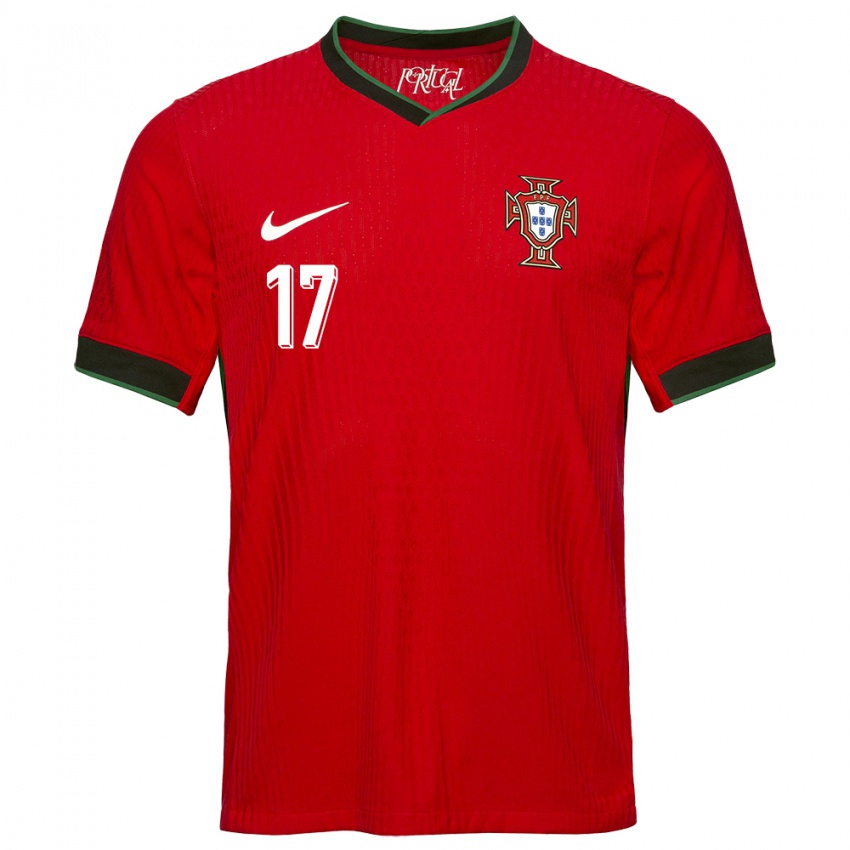 Mænd Portugal Rafael Leao #17 Rød Hjemmebane Spillertrøjer 24-26 Trøje T-Shirt