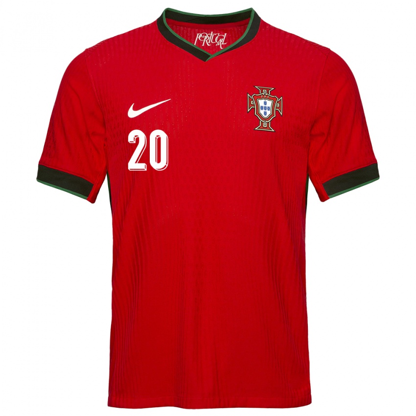 Mænd Portugal Joao Cancelo #20 Rød Hjemmebane Spillertrøjer 24-26 Trøje T-Shirt