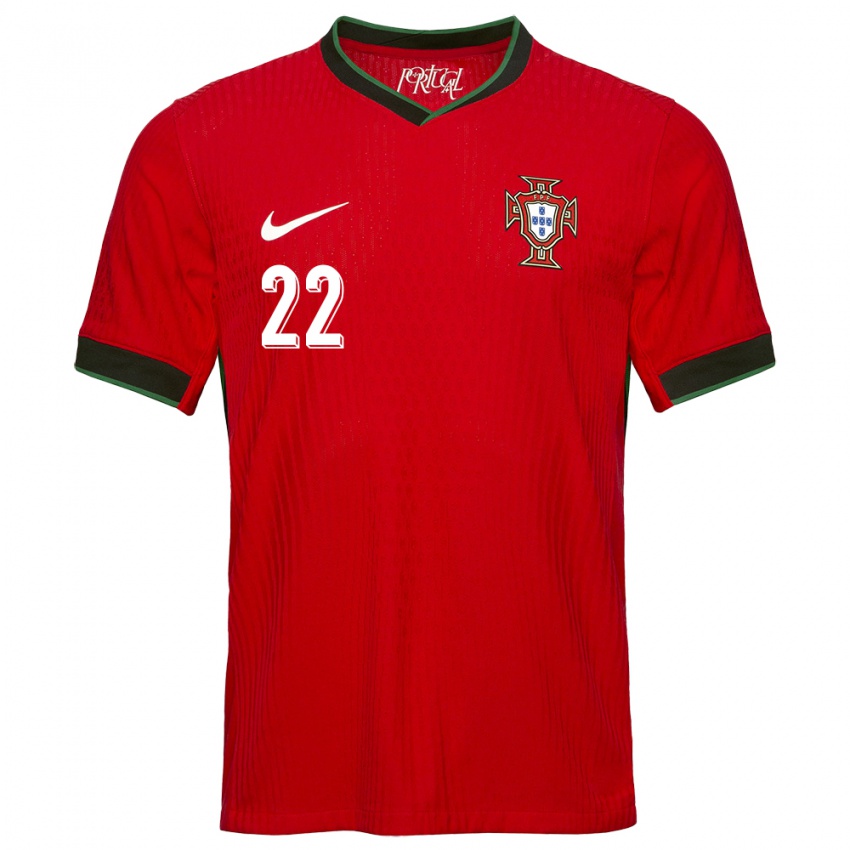 Mænd Portugal Goncalo Tabuaco #22 Rød Hjemmebane Spillertrøjer 24-26 Trøje T-Shirt