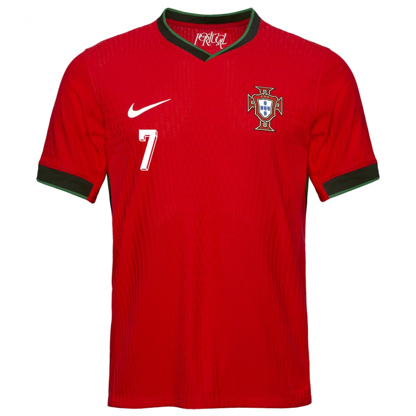 Mænd Portugal Fabio Carvalho #7 Rød Hjemmebane Spillertrøjer 24-26 Trøje T-Shirt