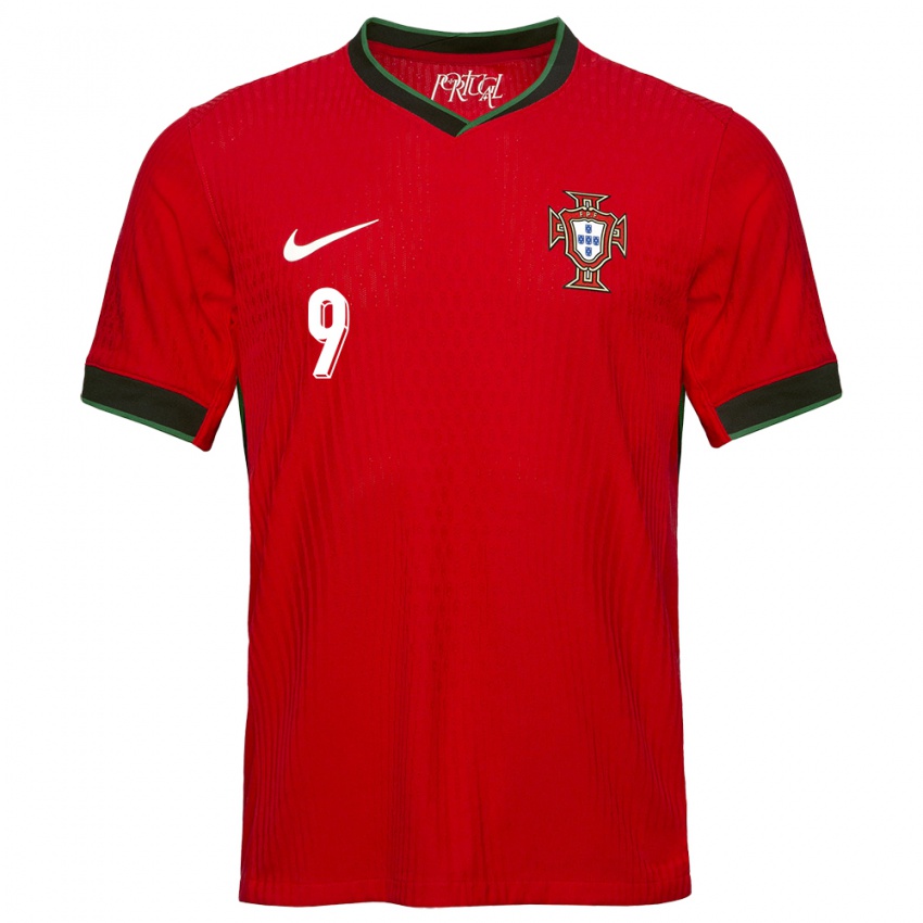 Mænd Portugal Henrique Araujo #9 Rød Hjemmebane Spillertrøjer 24-26 Trøje T-Shirt