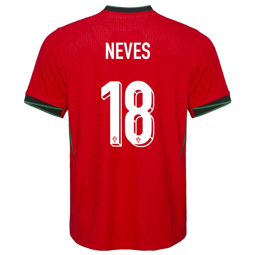 Mænd Portugal Ruben Neves #18 Rød Hjemmebane Spillertrøjer 24-26 Trøje T-Shirt