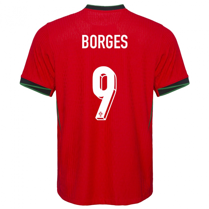 Mænd Portugal Ana Borges #9 Rød Hjemmebane Spillertrøjer 24-26 Trøje T-Shirt