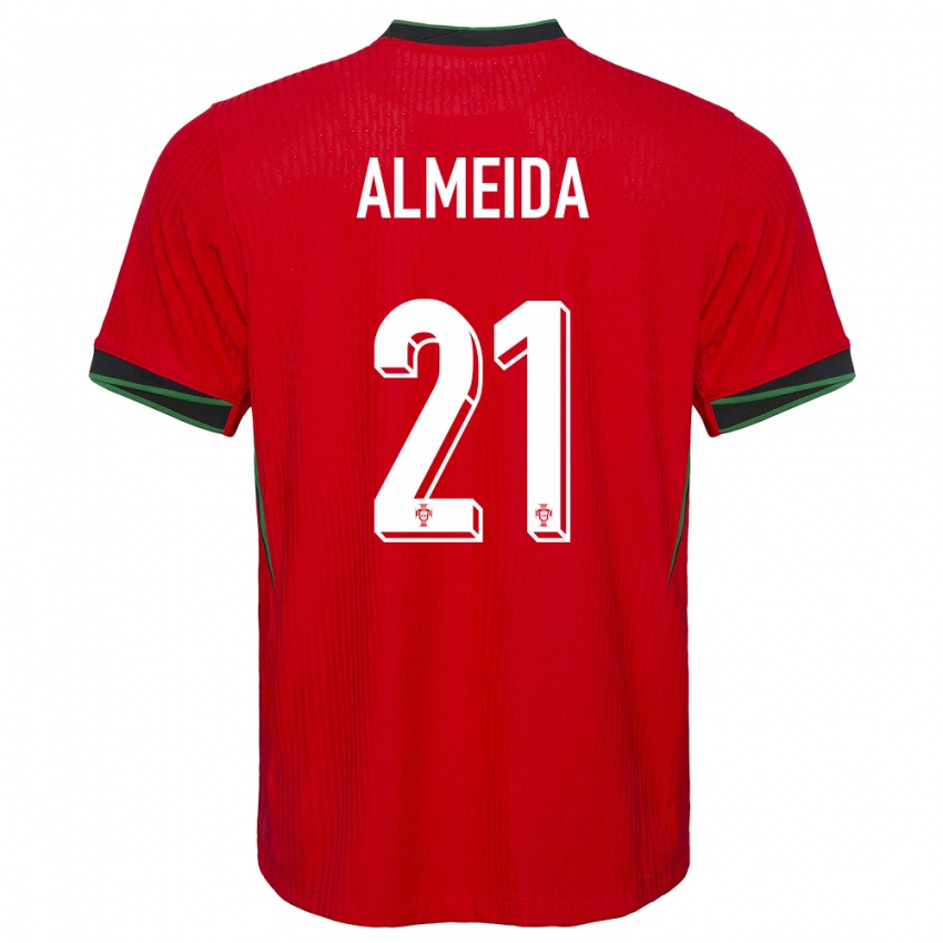 Mænd Portugal Andre Almeida #21 Rød Hjemmebane Spillertrøjer 24-26 Trøje T-Shirt