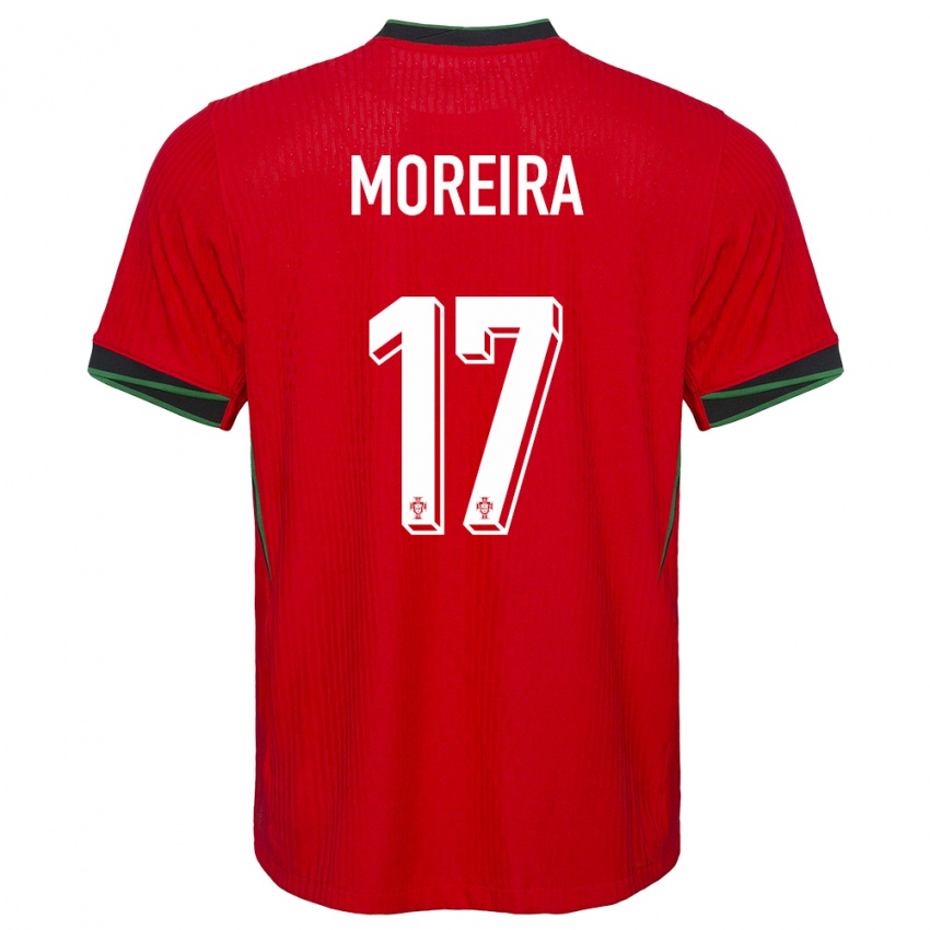 Mænd Portugal Afonso Moreira #17 Rød Hjemmebane Spillertrøjer 24-26 Trøje T-Shirt