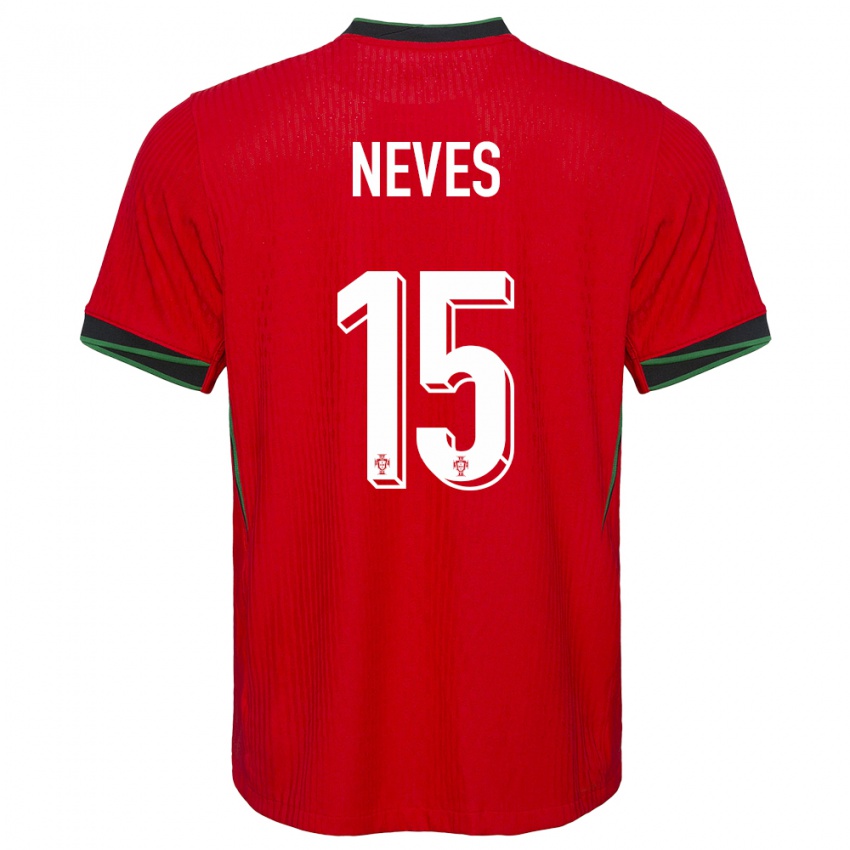 Mænd Portugal Joao Neves #15 Rød Hjemmebane Spillertrøjer 24-26 Trøje T-Shirt