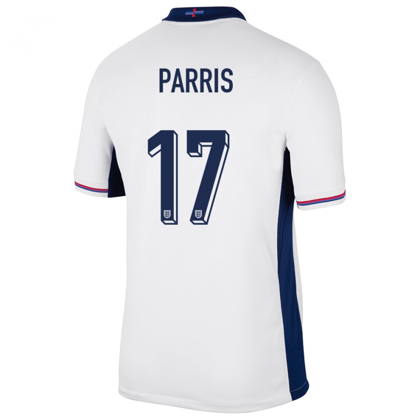 Mænd England Nikita Parris #17 Hvid Hjemmebane Spillertrøjer 24-26 Trøje T-Shirt