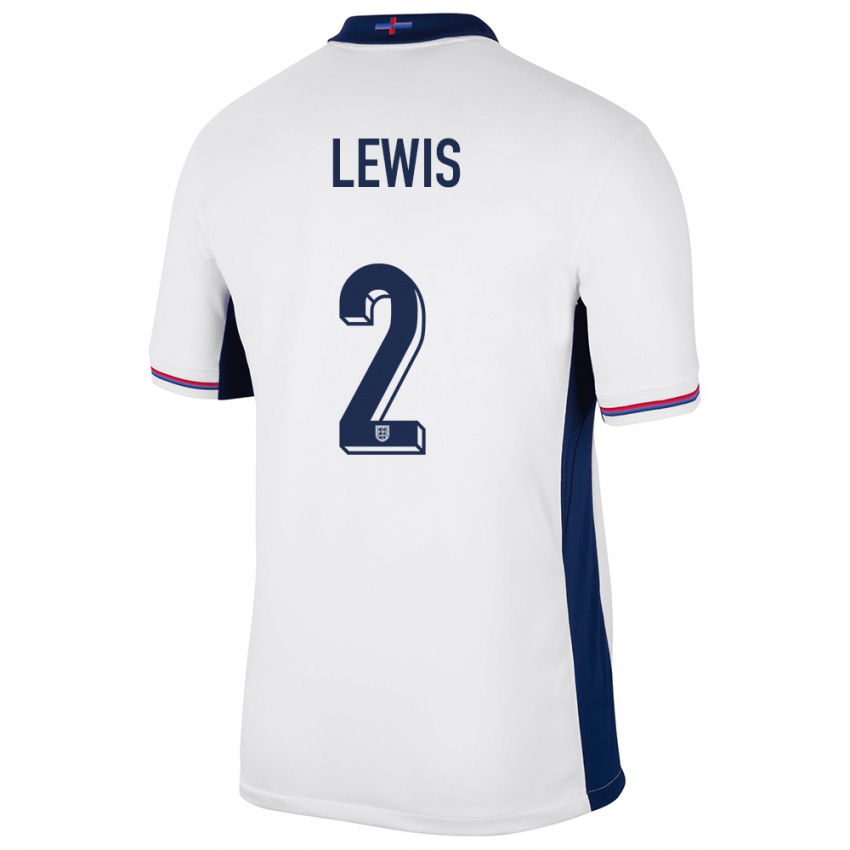 Mænd England Rico Lewis #2 Hvid Hjemmebane Spillertrøjer 24-26 Trøje T-Shirt