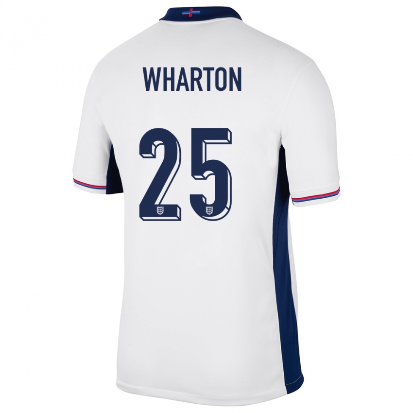 Mænd England Adam Wharton #25 Hvid Hjemmebane Spillertrøjer 24-26 Trøje T-Shirt