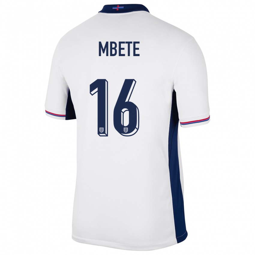 Mænd England Luke Mbete #16 Hvid Hjemmebane Spillertrøjer 24-26 Trøje T-Shirt