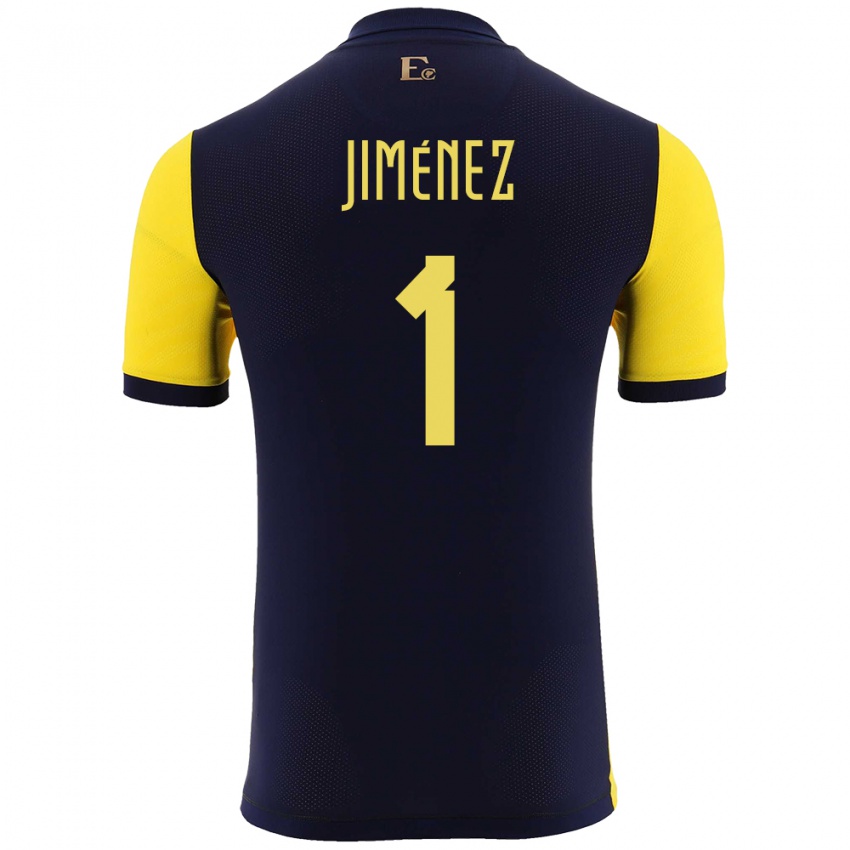 Mænd Ecuador Tony Jimenez #1 Gul Hjemmebane Spillertrøjer 24-26 Trøje T-Shirt