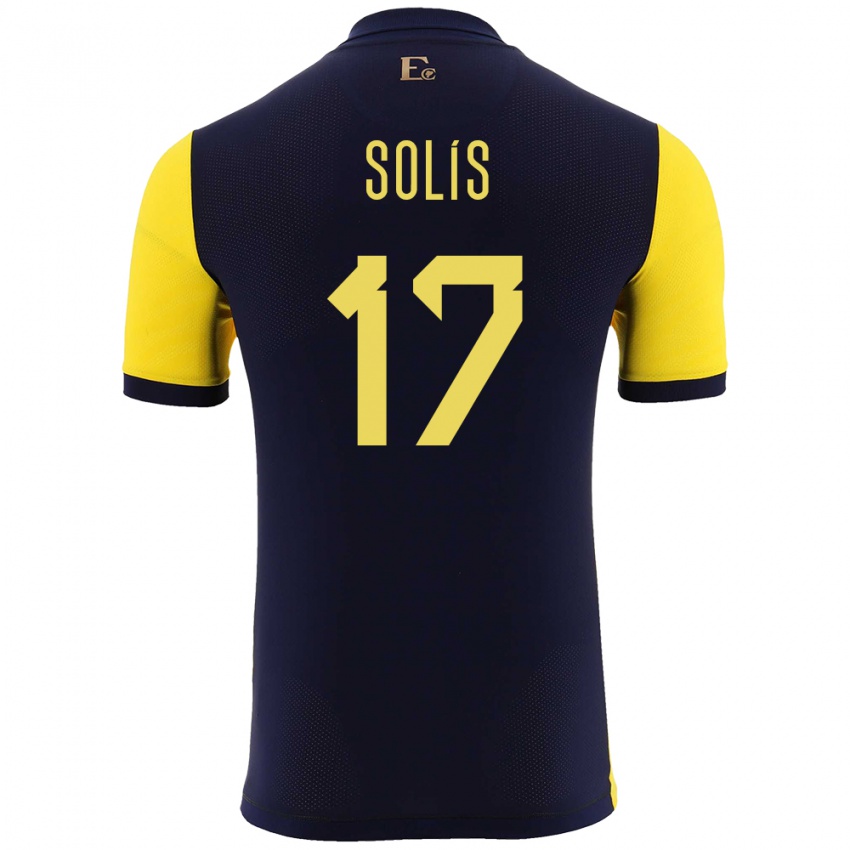 Mænd Ecuador Mathias Solis #17 Gul Hjemmebane Spillertrøjer 24-26 Trøje T-Shirt