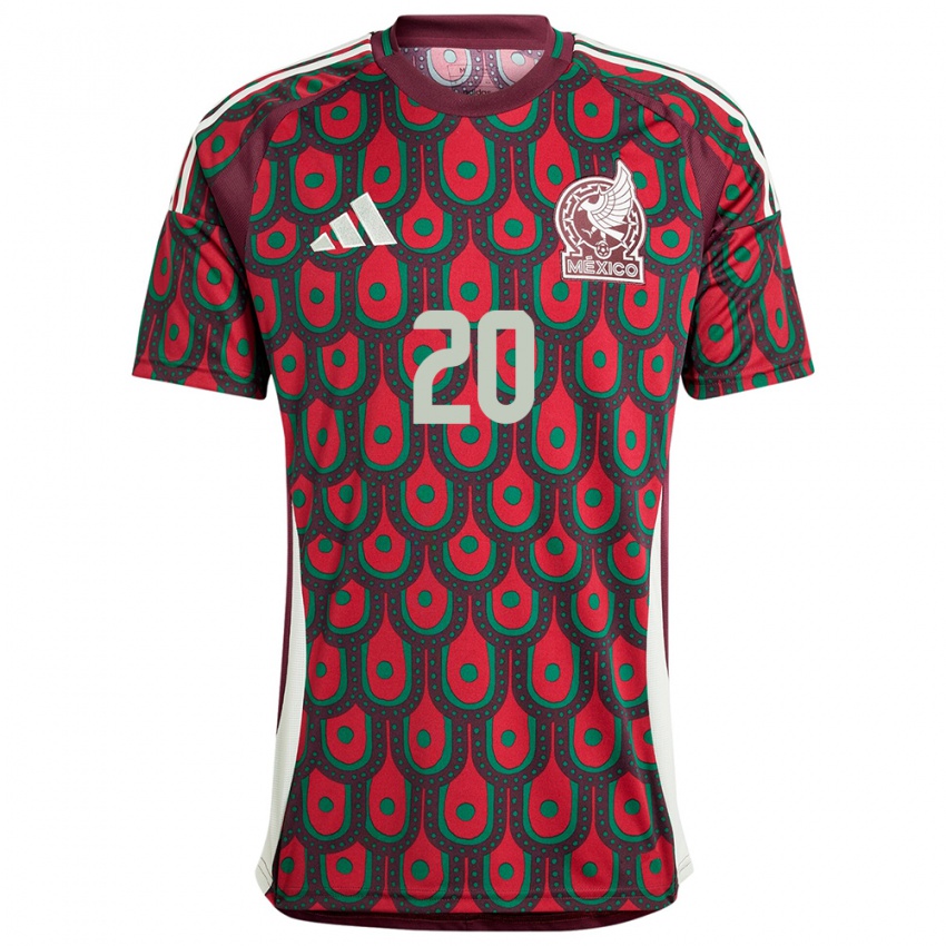 Mænd Mexico Rodolfo Pizarro #20 Rødbrun Hjemmebane Spillertrøjer 24-26 Trøje T-Shirt