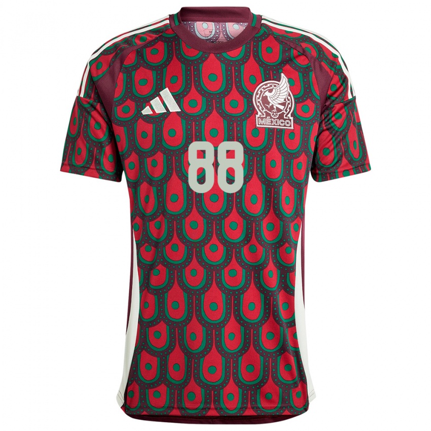 Mænd Mexico Maricarmen Reyes #88 Rødbrun Hjemmebane Spillertrøjer 24-26 Trøje T-Shirt