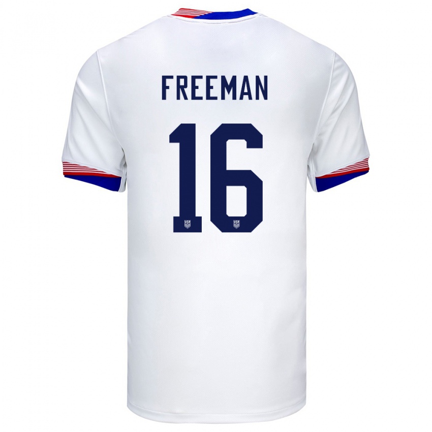 Mænd Usa Alex Freeman #16 Hvid Hjemmebane Spillertrøjer 24-26 Trøje T-Shirt