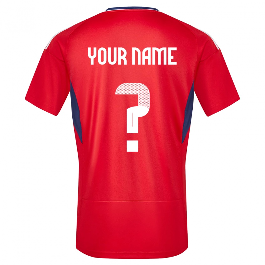 Mænd Costa Rica Dit Navn #0 Rød Hjemmebane Spillertrøjer 24-26 Trøje T-Shirt