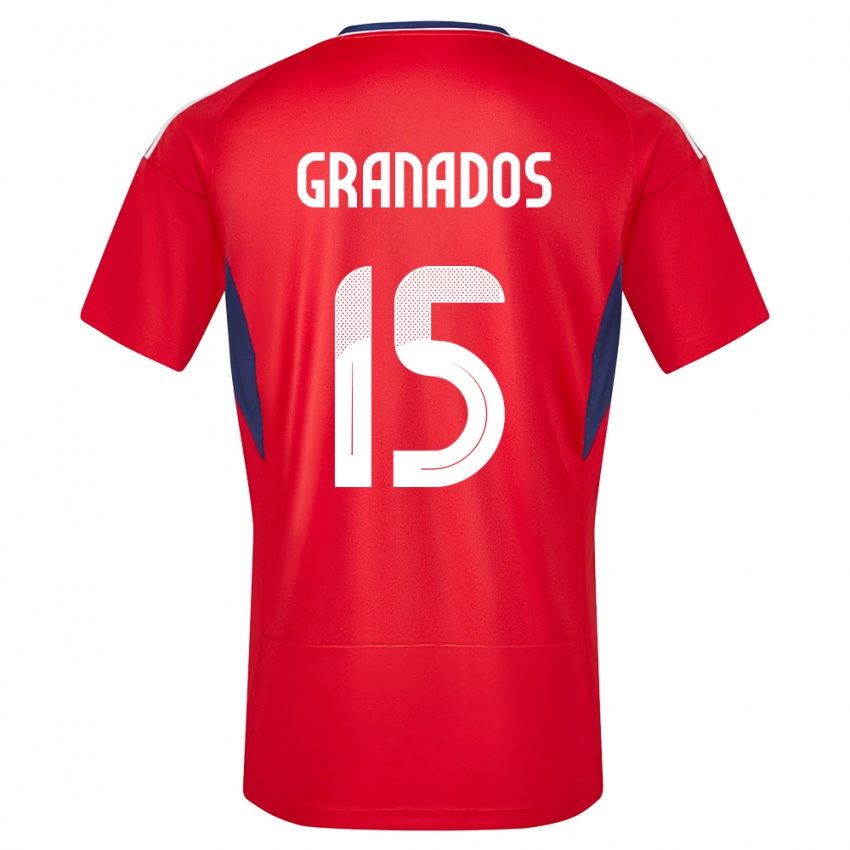 Mænd Costa Rica Cristin Granados #15 Rød Hjemmebane Spillertrøjer 24-26 Trøje T-Shirt