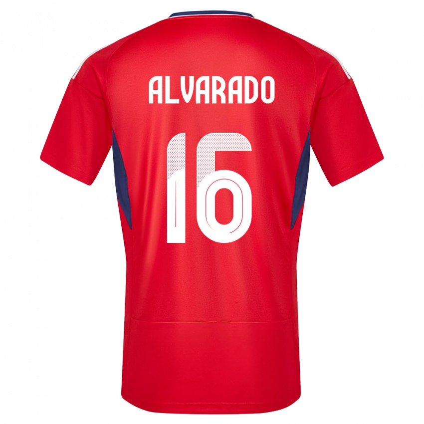 Mænd Costa Rica Katherine Alvarado #16 Rød Hjemmebane Spillertrøjer 24-26 Trøje T-Shirt