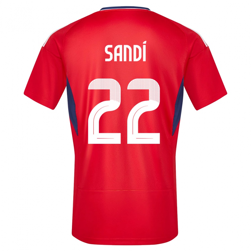 Mænd Costa Rica Cristel Sandi #22 Rød Hjemmebane Spillertrøjer 24-26 Trøje T-Shirt