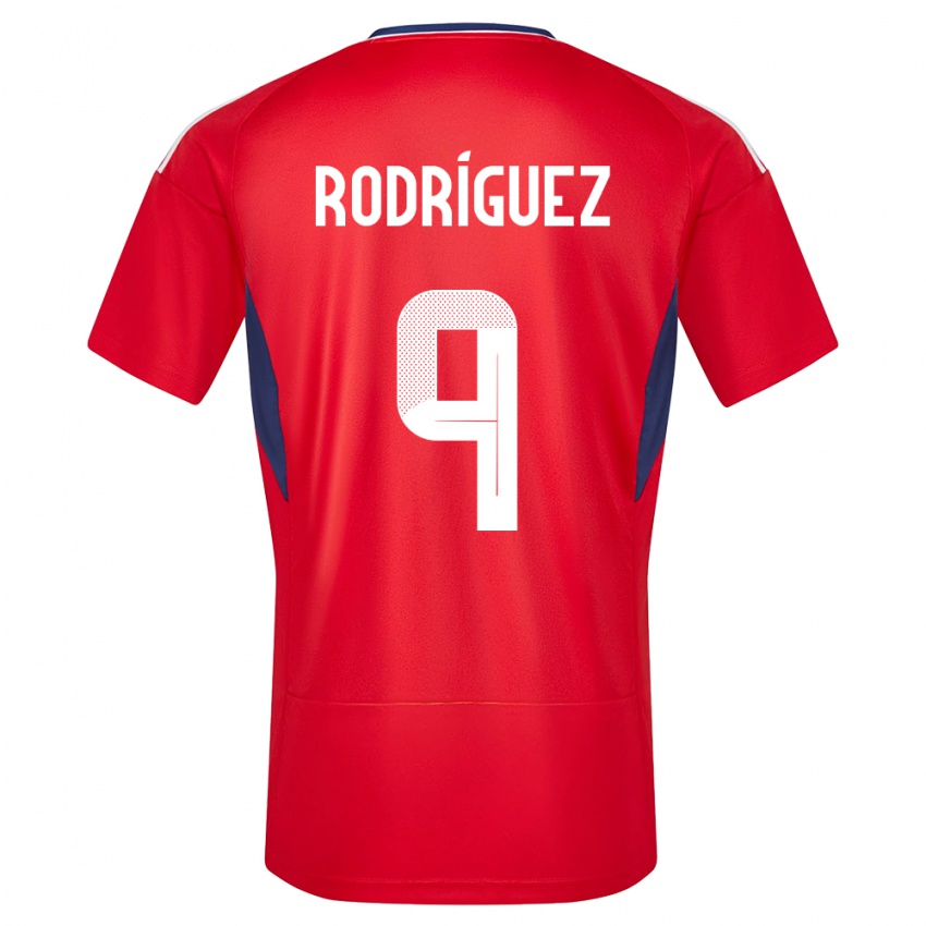 Mænd Costa Rica Doryan Rodriguez #9 Rød Hjemmebane Spillertrøjer 24-26 Trøje T-Shirt