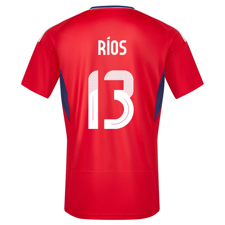 Mænd Costa Rica Keral Rios #13 Rød Hjemmebane Spillertrøjer 24-26 Trøje T-Shirt