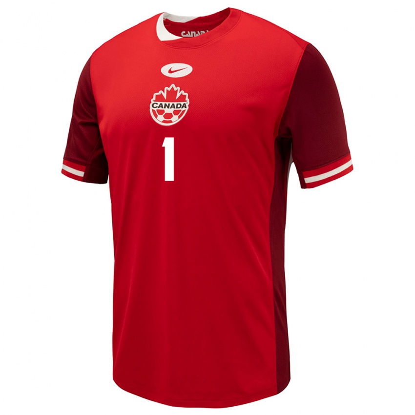 Mænd Canada Ben Alexander #1 Rød Hjemmebane Spillertrøjer 24-26 Trøje T-Shirt