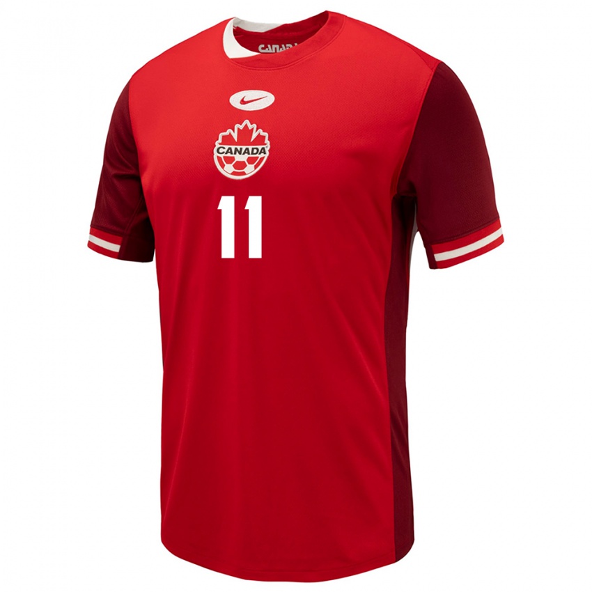 Mænd Canada Desiree Scott #11 Rød Hjemmebane Spillertrøjer 24-26 Trøje T-Shirt