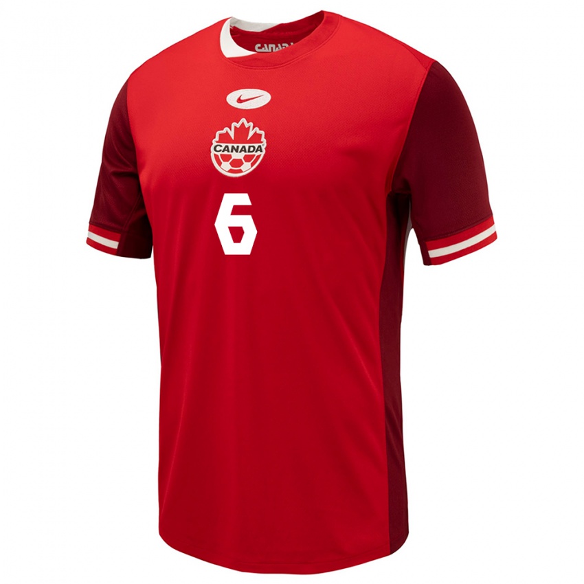Mænd Canada Samuel Piette #6 Rød Hjemmebane Spillertrøjer 24-26 Trøje T-Shirt