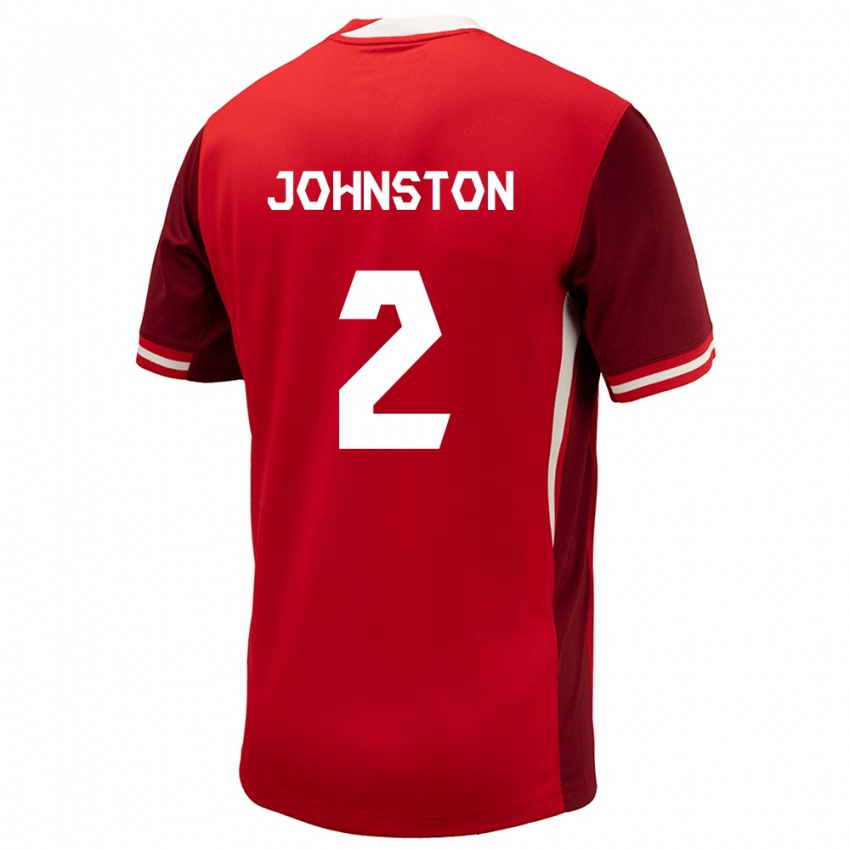 Mænd Canada Alistair Johnston #2 Rød Hjemmebane Spillertrøjer 24-26 Trøje T-Shirt