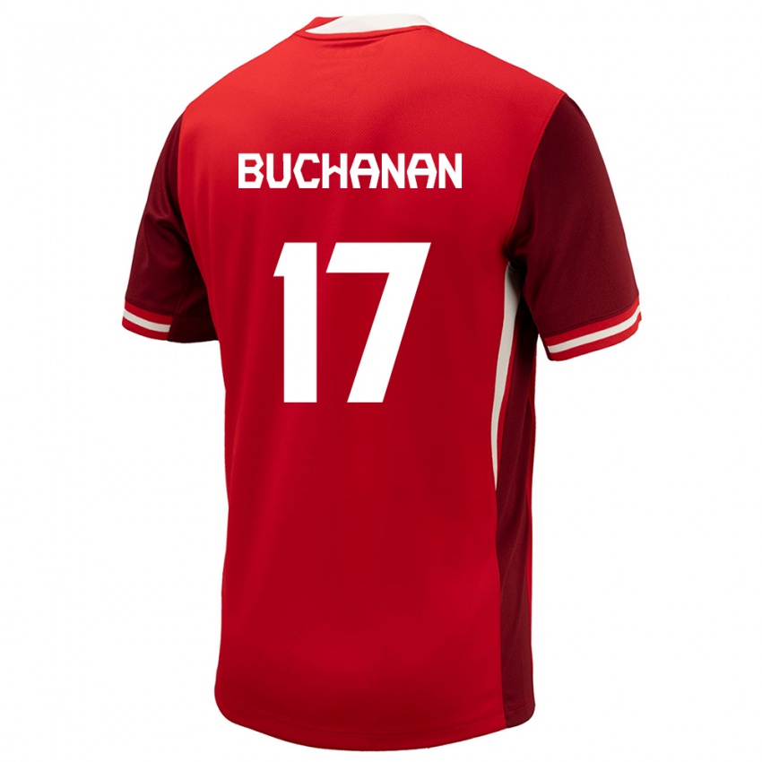 Mænd Canada Tajon Buchanan #17 Rød Hjemmebane Spillertrøjer 24-26 Trøje T-Shirt