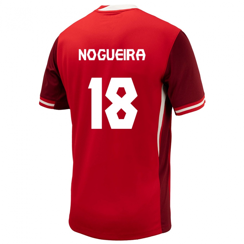 Mænd Canada Matthew Nogueira #18 Rød Hjemmebane Spillertrøjer 24-26 Trøje T-Shirt