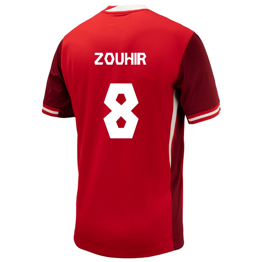 Mænd Canada Rida Zouhir #8 Rød Hjemmebane Spillertrøjer 24-26 Trøje T-Shirt