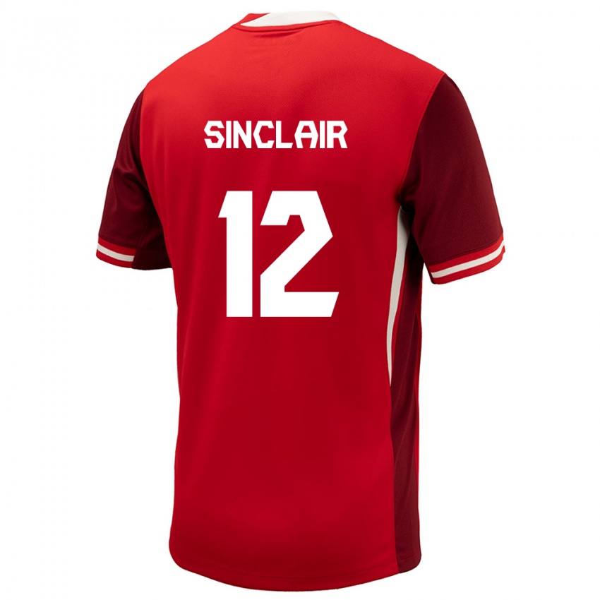 Mænd Canada Christine Sinclair #12 Rød Hjemmebane Spillertrøjer 24-26 Trøje T-Shirt