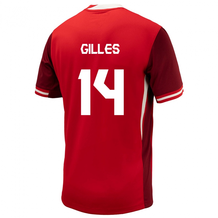 Mænd Canada Vanessa Gilles #14 Rød Hjemmebane Spillertrøjer 24-26 Trøje T-Shirt