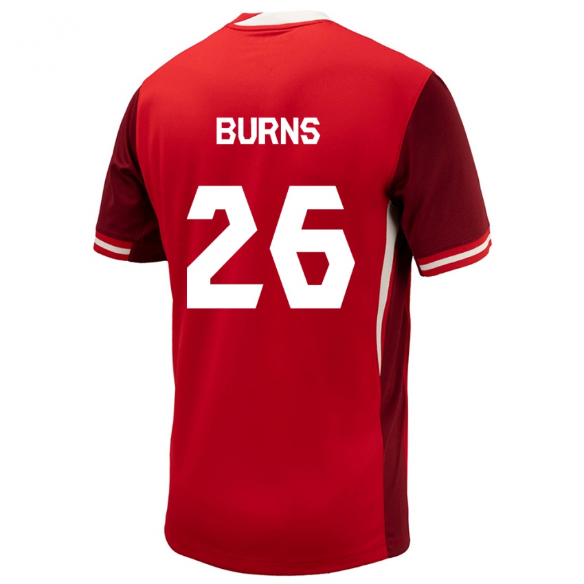 Mænd Canada Zoe Burns #26 Rød Hjemmebane Spillertrøjer 24-26 Trøje T-Shirt