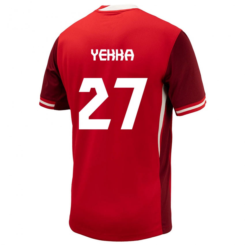 Mænd Canada Sura Yekka #27 Rød Hjemmebane Spillertrøjer 24-26 Trøje T-Shirt