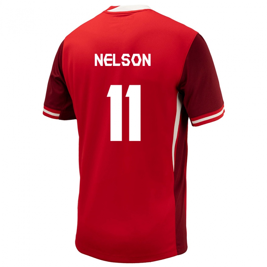 Mænd Canada Jayden Nelson #11 Rød Hjemmebane Spillertrøjer 24-26 Trøje T-Shirt