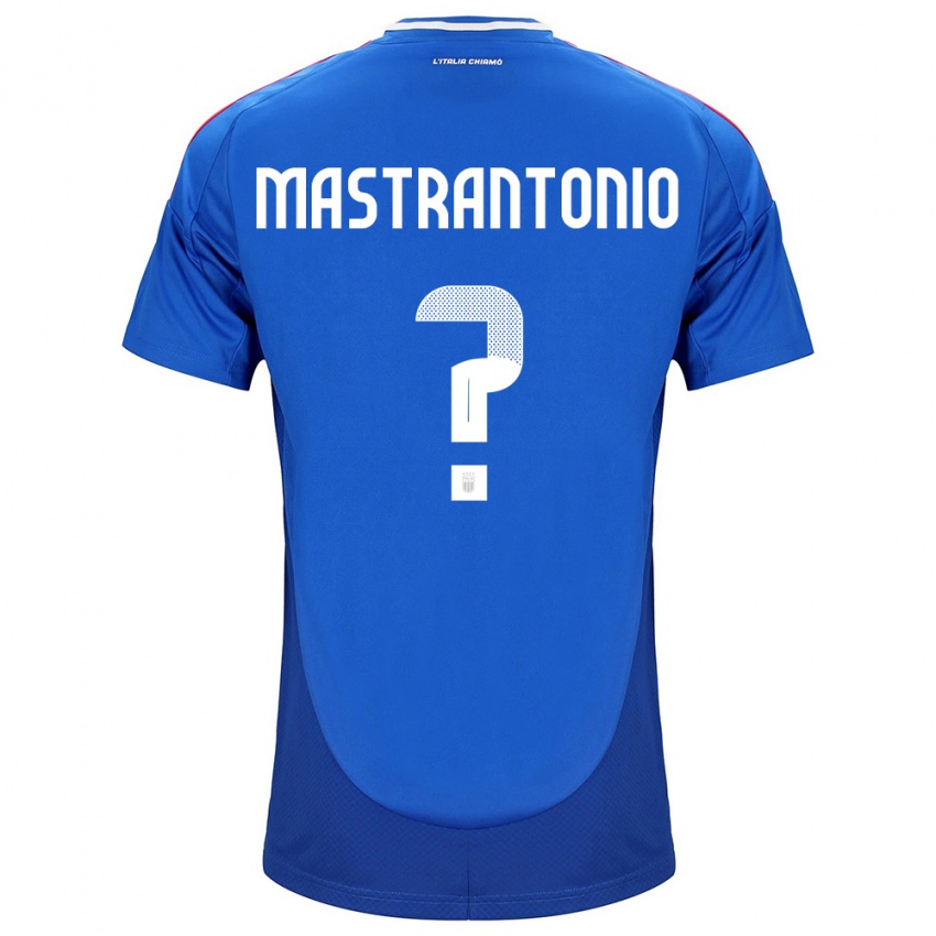 Mænd Italien Davide Mastrantonio #0 Blå Hjemmebane Spillertrøjer 24-26 Trøje T-Shirt