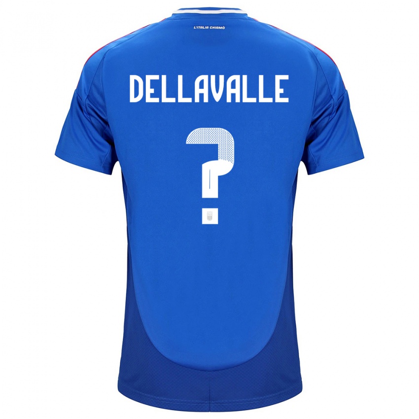 Mænd Italien Alessandro Dellavalle #0 Blå Hjemmebane Spillertrøjer 24-26 Trøje T-Shirt