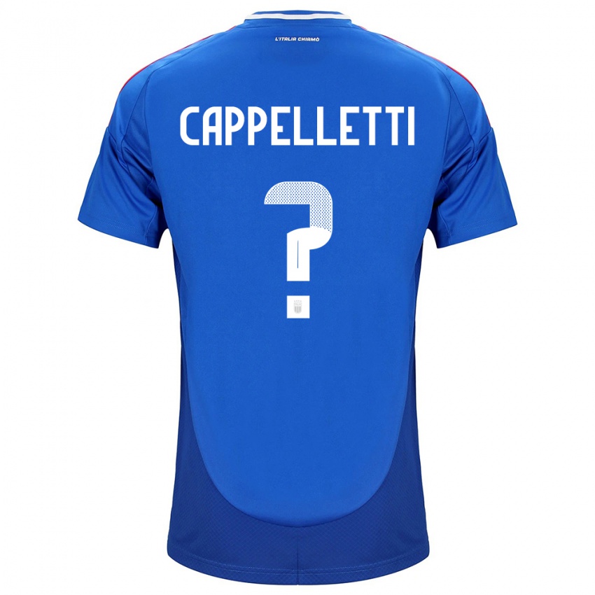 Mænd Italien Mattia Cappelletti #0 Blå Hjemmebane Spillertrøjer 24-26 Trøje T-Shirt