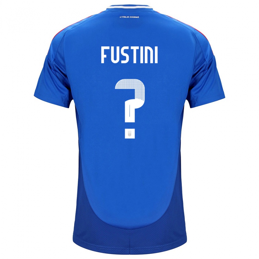 Mænd Italien Kevin Fustini #0 Blå Hjemmebane Spillertrøjer 24-26 Trøje T-Shirt