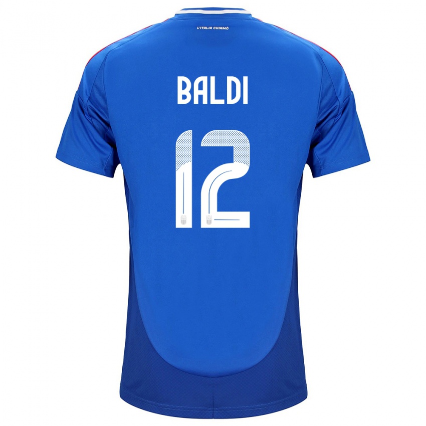 Mænd Italien Rachele Baldi #12 Blå Hjemmebane Spillertrøjer 24-26 Trøje T-Shirt