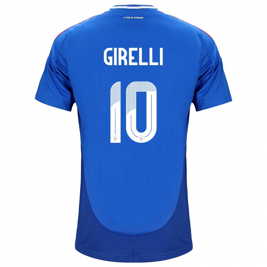 Mænd Italien Cristiana Girelli #10 Blå Hjemmebane Spillertrøjer 24-26 Trøje T-Shirt