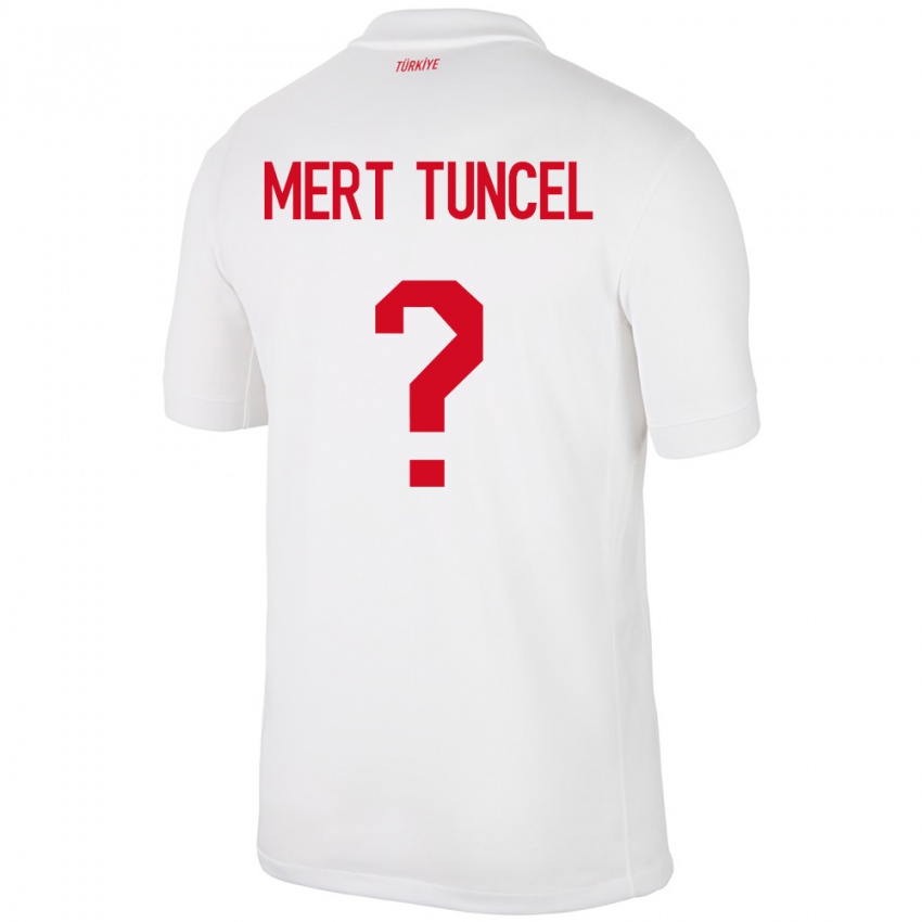 Mænd Tyrkiet Hasan Mert Tuncel #0 Hvid Hjemmebane Spillertrøjer 24-26 Trøje T-Shirt