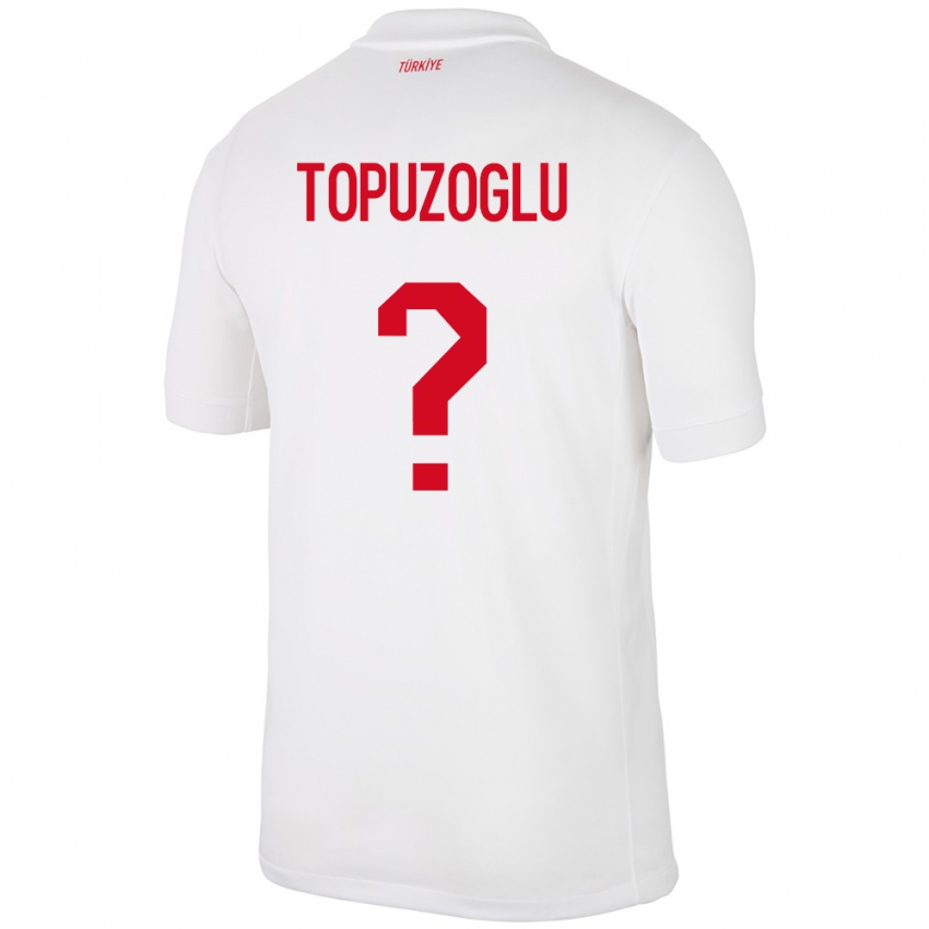 Mænd Tyrkiet Berna Topuzoğlu #0 Hvid Hjemmebane Spillertrøjer 24-26 Trøje T-Shirt